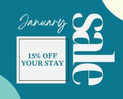 Book now and get 15% off your stay!  